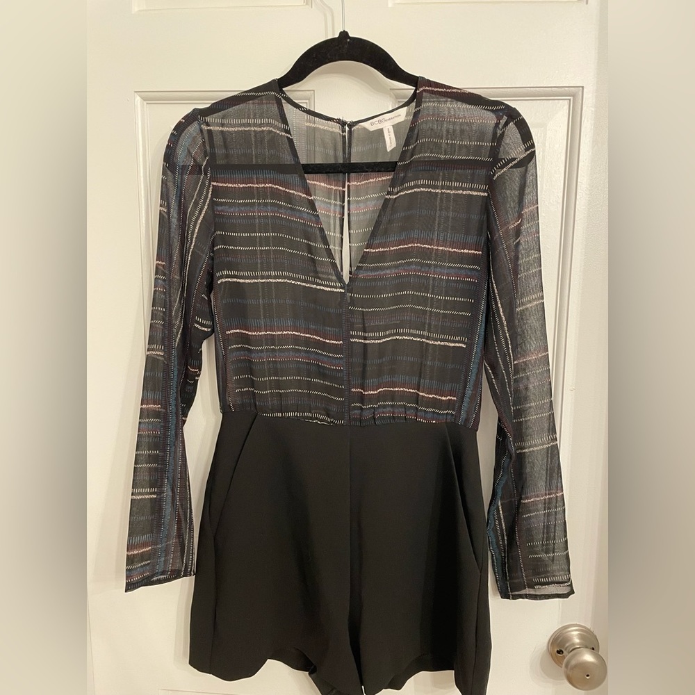 BCBGeneration Long Sleeve Romper